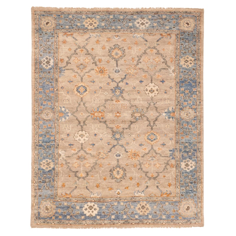 ECARPETGALLERY Hand-knotted Jules Serapi Taupe Wool Rug - 7'10 x 10'0
