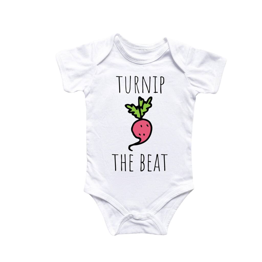 Turnip Vegan Vegetable - Baby Boy Girl Clothes Infant Bodysuit Funny Cute Newborn