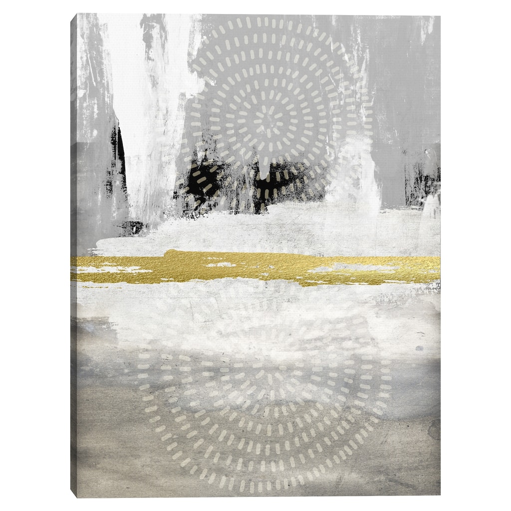 Grey & White Abstract by Nikki Chu Canvas Art Print