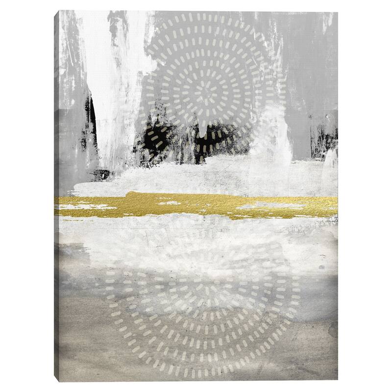 Grey & White Abstract by Nikki Chu Canvas Art Print