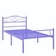 preview thumbnail 34 of 32, VECELO Twin Size Metal Bed Frame Set of 2 Victorian Style Kids Beds with Heart Pattern Headboard No Box Spring Needed