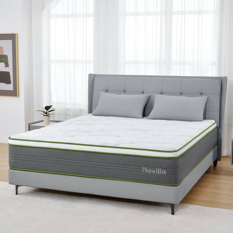 Novilla 10inch Gel Memory Foam Hybrid Pocket Springs Mattress Bed