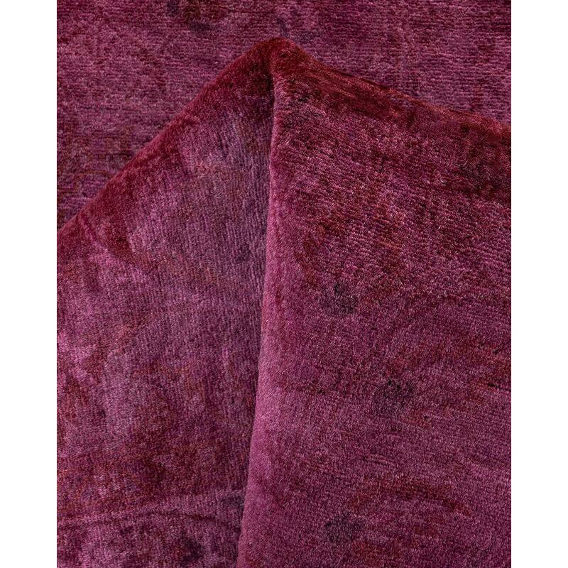 Fine Vibrance, One-of-a-Kind Hand-Knotted Runner Rug - Pink, 2' 7" x 10' 1" - 2' 7" x 10' 1"