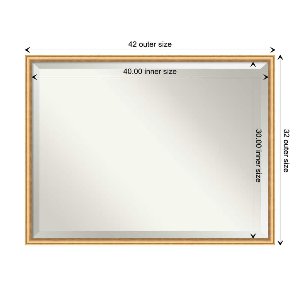 Salon Scoop Beveled Wood Framed Wall Mirror