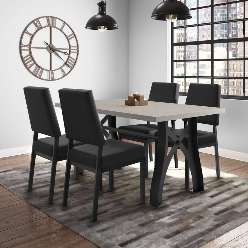 Amisco Avery Upholstered Dining Chair with Metal Legs