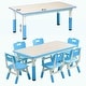 preview thumbnail 16 of 33, Kids Table and 6 Chair Set Height Adjustable
