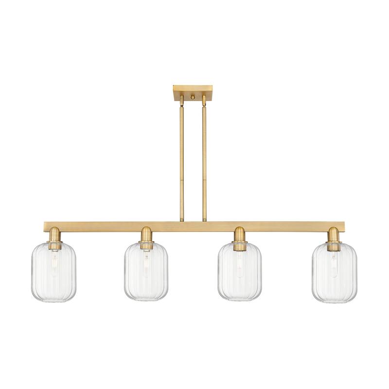 Innovations Lighting 716-4I-13-48 Preston Linear Preston 4 Light 48" - Brushed Brass / Clear