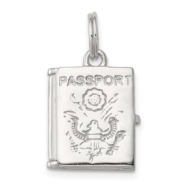 Passport Pendant Travellers Charm Fashion Sterling Silver Passport Pendant Travellers Charm Fashion Sterling Silver