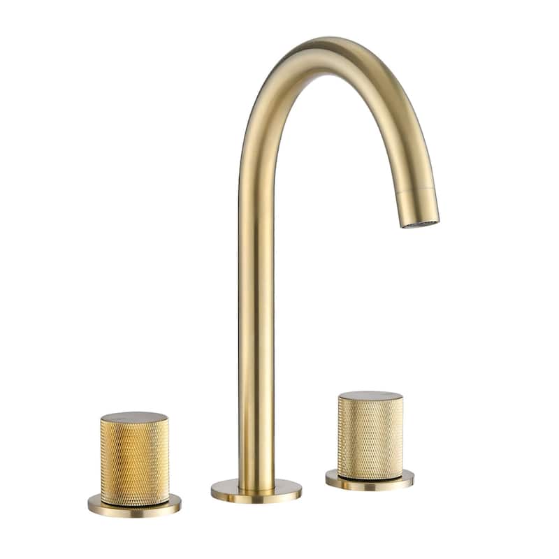 Widespread Double Handle Bathroom Faucet with Swivel Spout