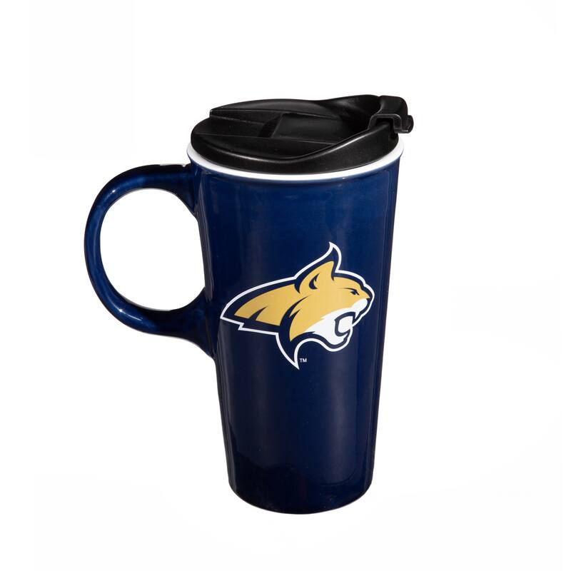 Montana State University, 17 oz Ceramic Travel Latte Cup w/ Gift Box