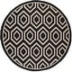 preview thumbnail 58 of 79, SAFAVIEH Courtyard Carolee Indoor/ Outdoor Patio Backyard Rug 4' x 4' Round - Black/Beige