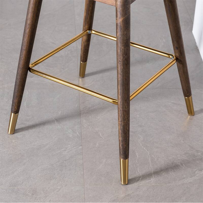 Fabric Upholstered Counter Height Wingback Stools,Set of 2