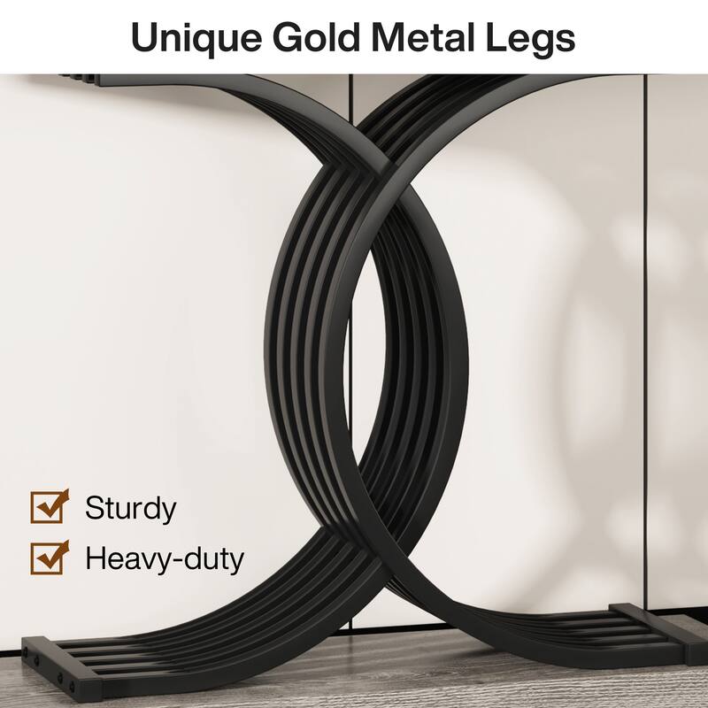 Gold Entryway Table Modern 39-Inch Console Table Accent Table