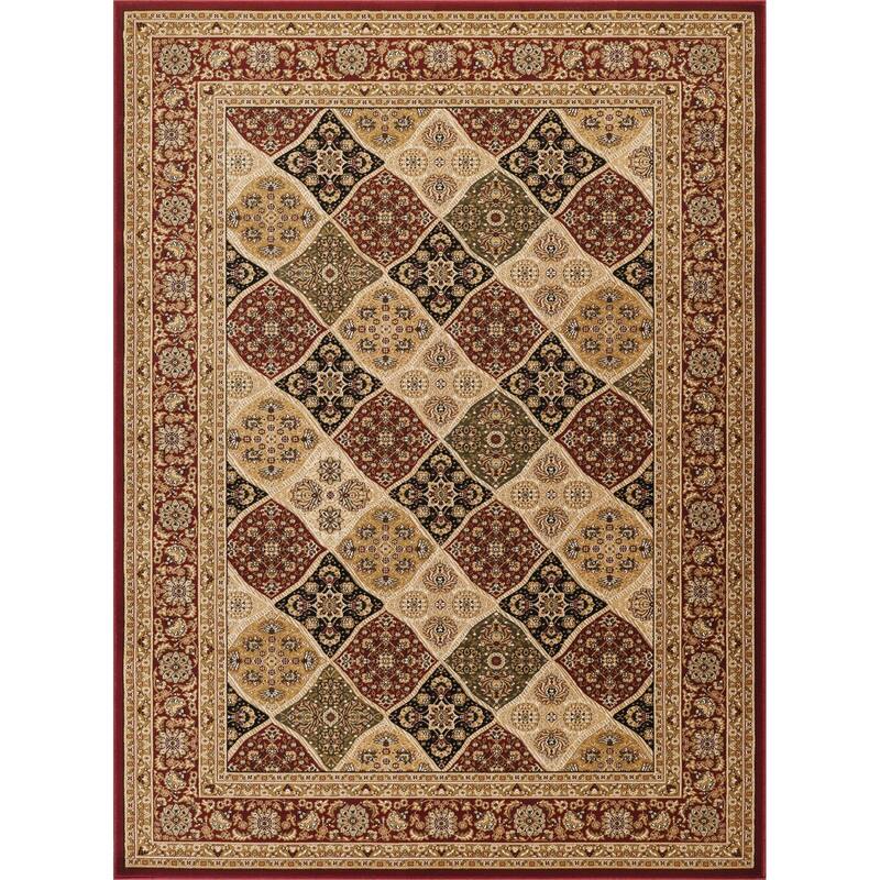 Red 2 ft. x 3 ft.Luxury Area Rug, 0.43 Pile Height – Sophisticated Warmth for Any Room - 6' x 7'