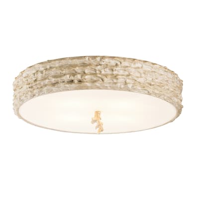 Trellis Bone Finish 3-Light Flush