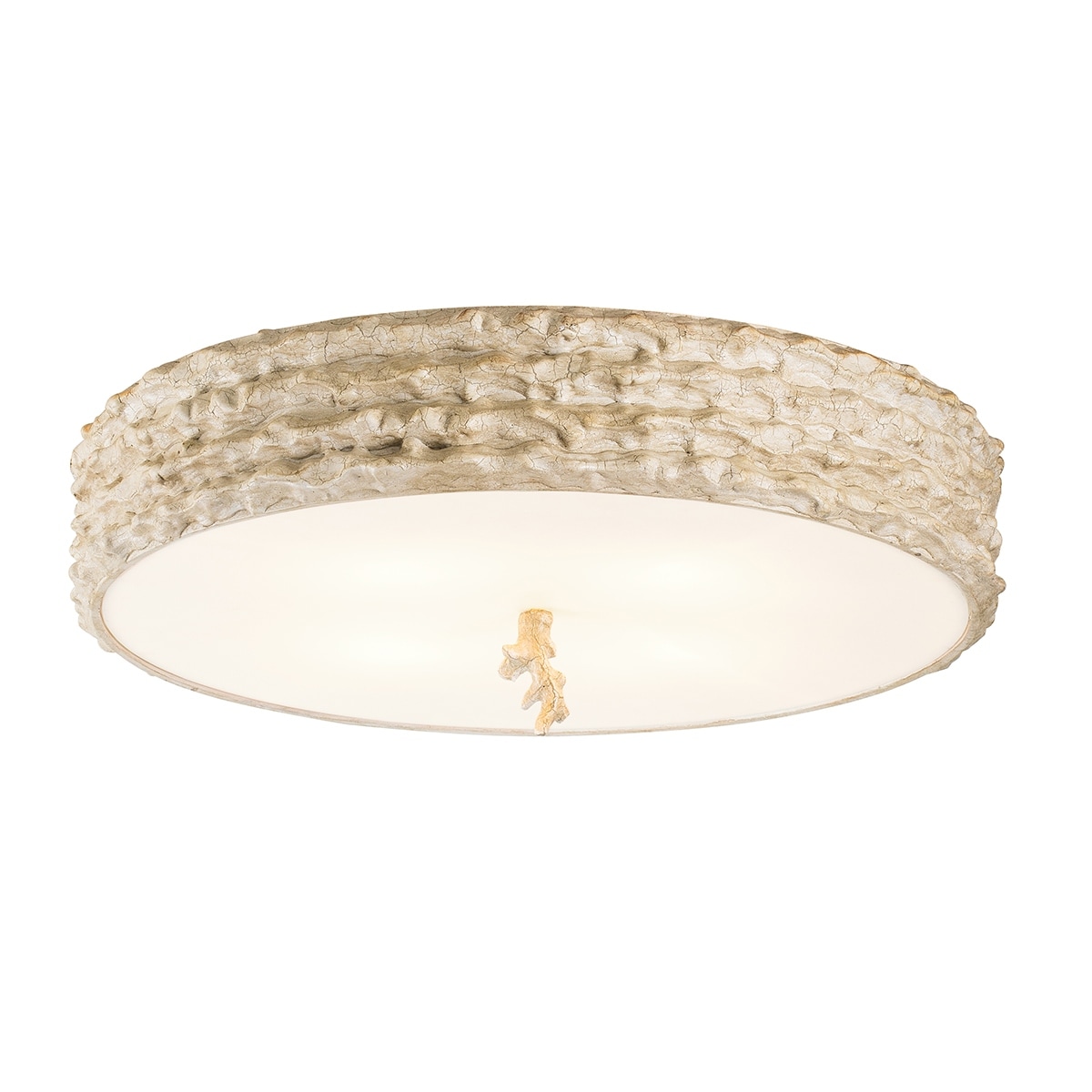 Trellis Bone Finish 3-Light Flush