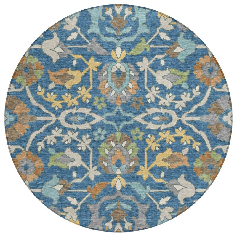 Machine Washable Indoor/ Outdoor Traditional Blanca Chantille Rug