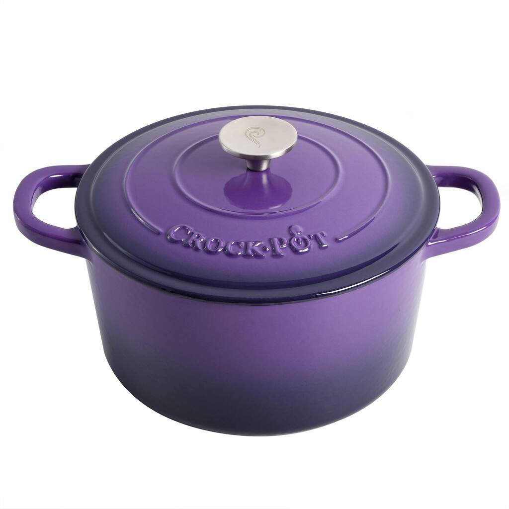 Artisan Round Enameled Cast Iron Dutch Oven, 5-Quart, Lavender Purple