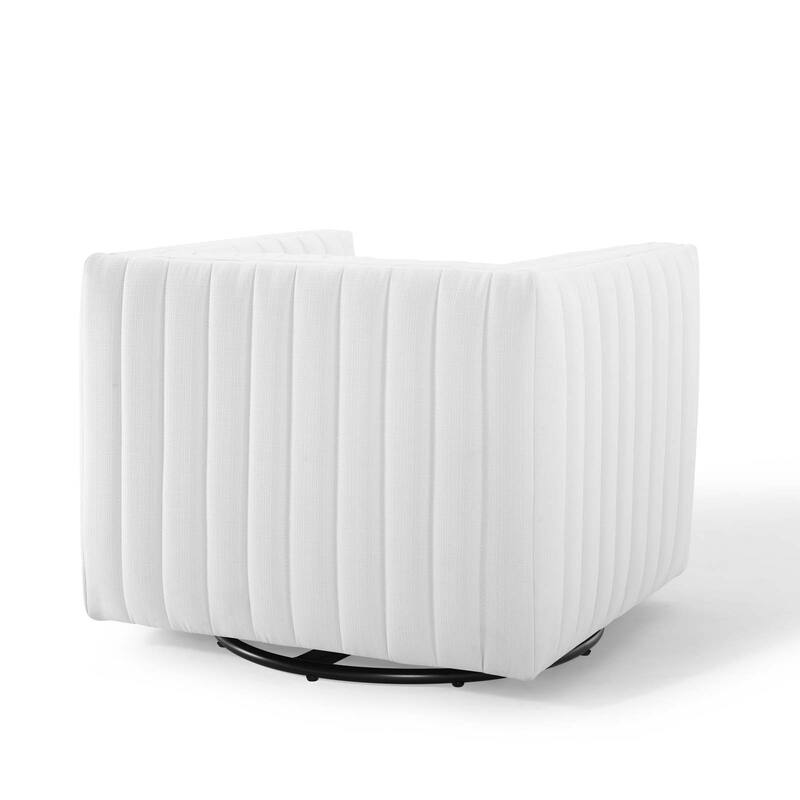 Perception Tufted Swivel Upholstered Armchair