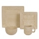 preview thumbnail 4 of 7, HiEnd Accents Savannah Ceramic Floral Damask Dinnerware Set, 16PC Cream