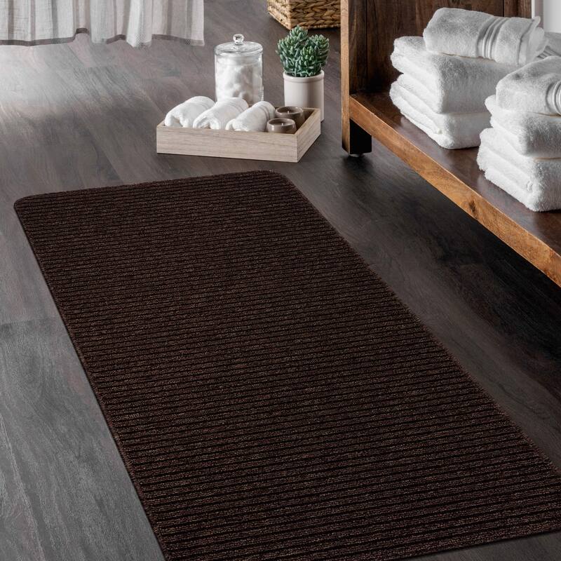 Beverly Rug Non Slip Washable Kitchen Rugs and Mats 2 Piece Set, 48"x20" + 30"x20"