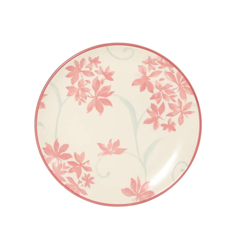 Gibson Home Admiral Hall 12-Piece Stoneware Durable Everyday Dinnerware Set- Plates & Bowls with Floral Pattern