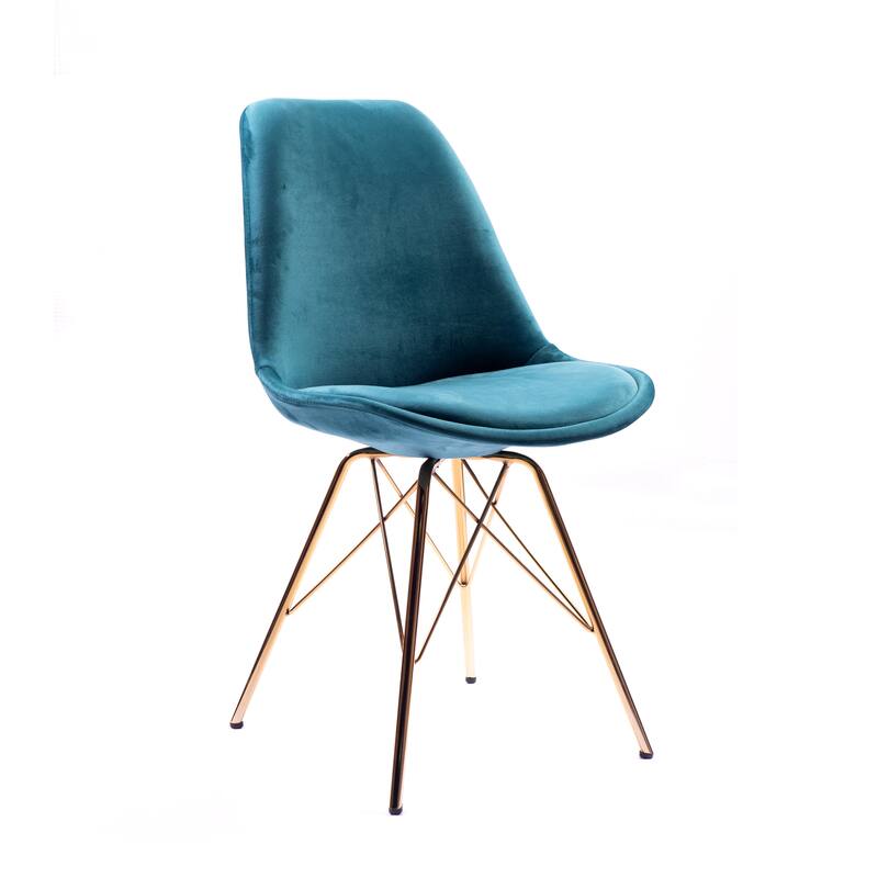 Porthos Home Alia Dining Chairs Set Of 2, Velvet And Gold Chrome Legs