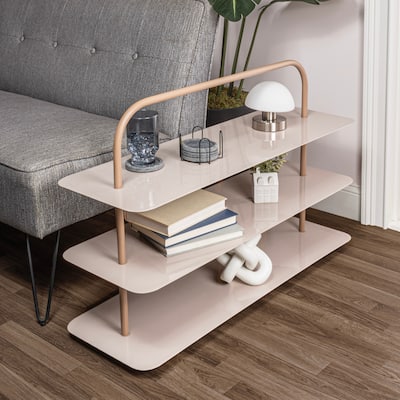 happimess Minimialist 24.5" 9-Pair 3-Tier Iron Thin Flat Plate Shoe Rack