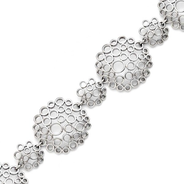 Chisel Stainless Steel Multi-Circle with 1in extension Polished Bracelet