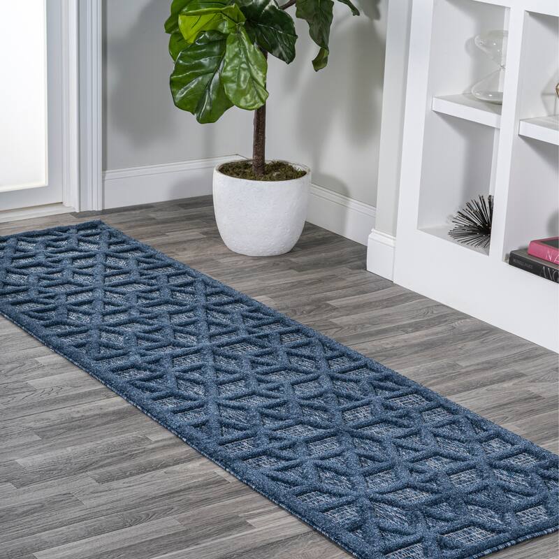 JONATHAN Y Peralta Neutral Geometric Indoor/Outdoor Area Rug
