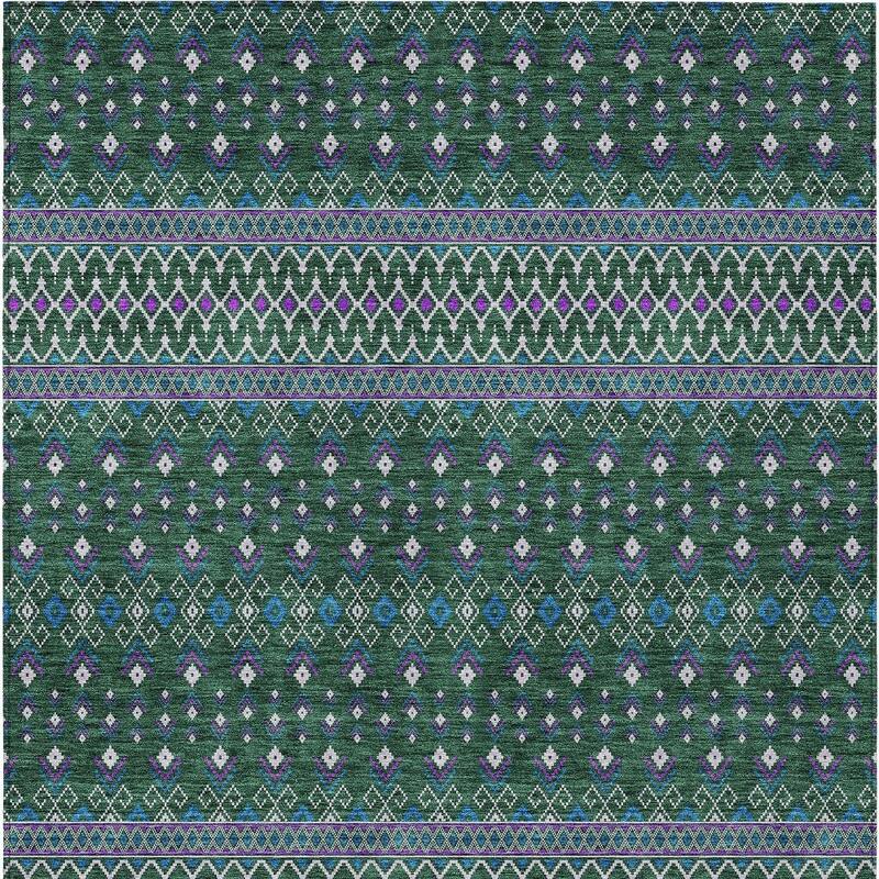 HomeRoots Tribal Transitional Rectangle Outdoor Rug