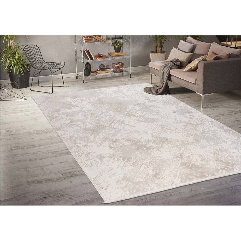 Ladole Rugs Abstract Pattern Home Decor Indoor Cream Area Rug - 2'7" x 4'11"