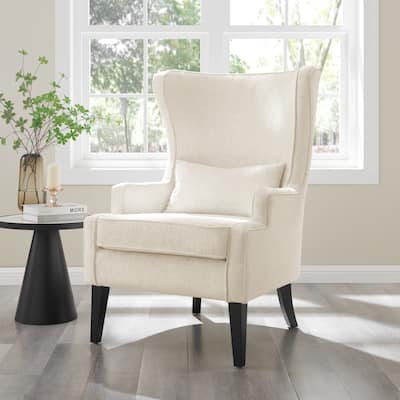 NPD Furniture Clementine KD Fabric Wing Accent Arm Chair