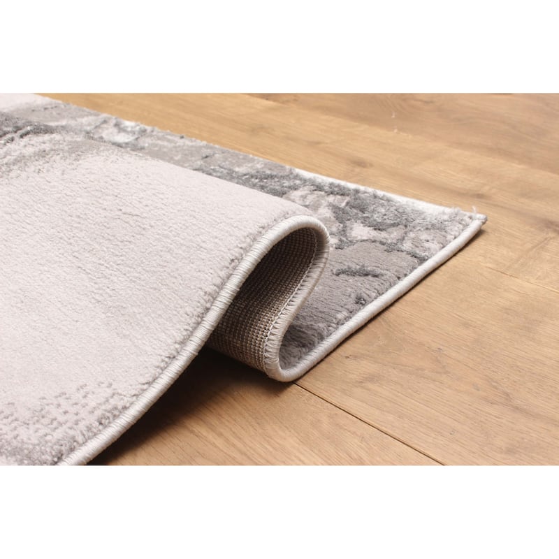 ECARPETGALLERY Machine Made Dove Grey Area Rug