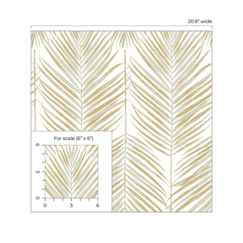 Seabrook Designs Marina Palm Non-Woven Unpasted Wallpaper