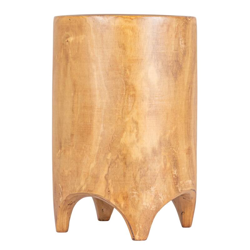 Hand-Carved Wood Stool