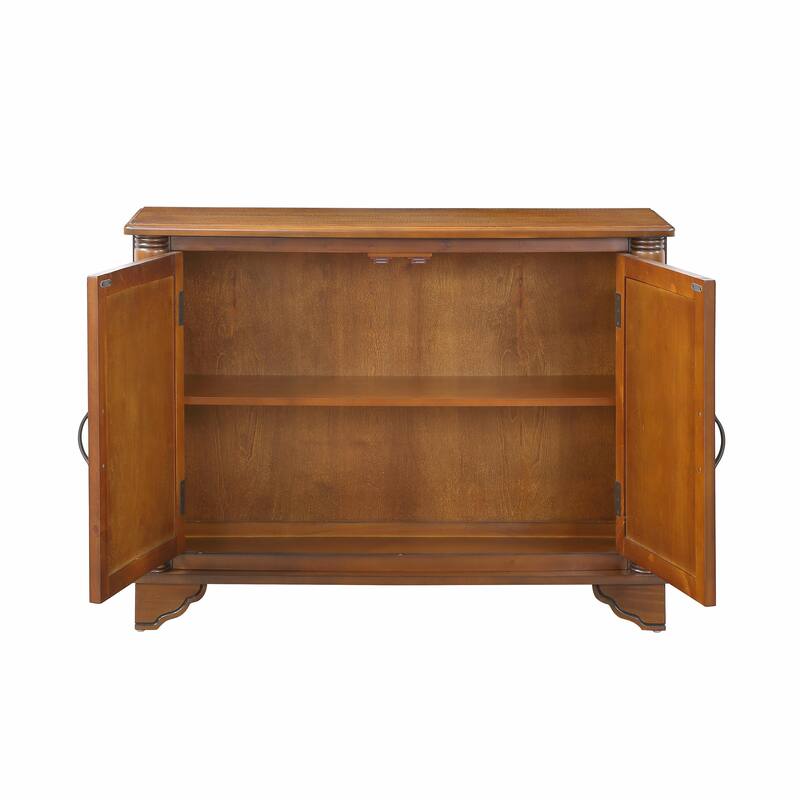 40" Retro Console Table with Adjustable Storage Shelf