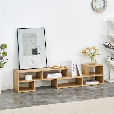Entertainment Center Media Stand, Bookcase Shelf, TV Console Stand