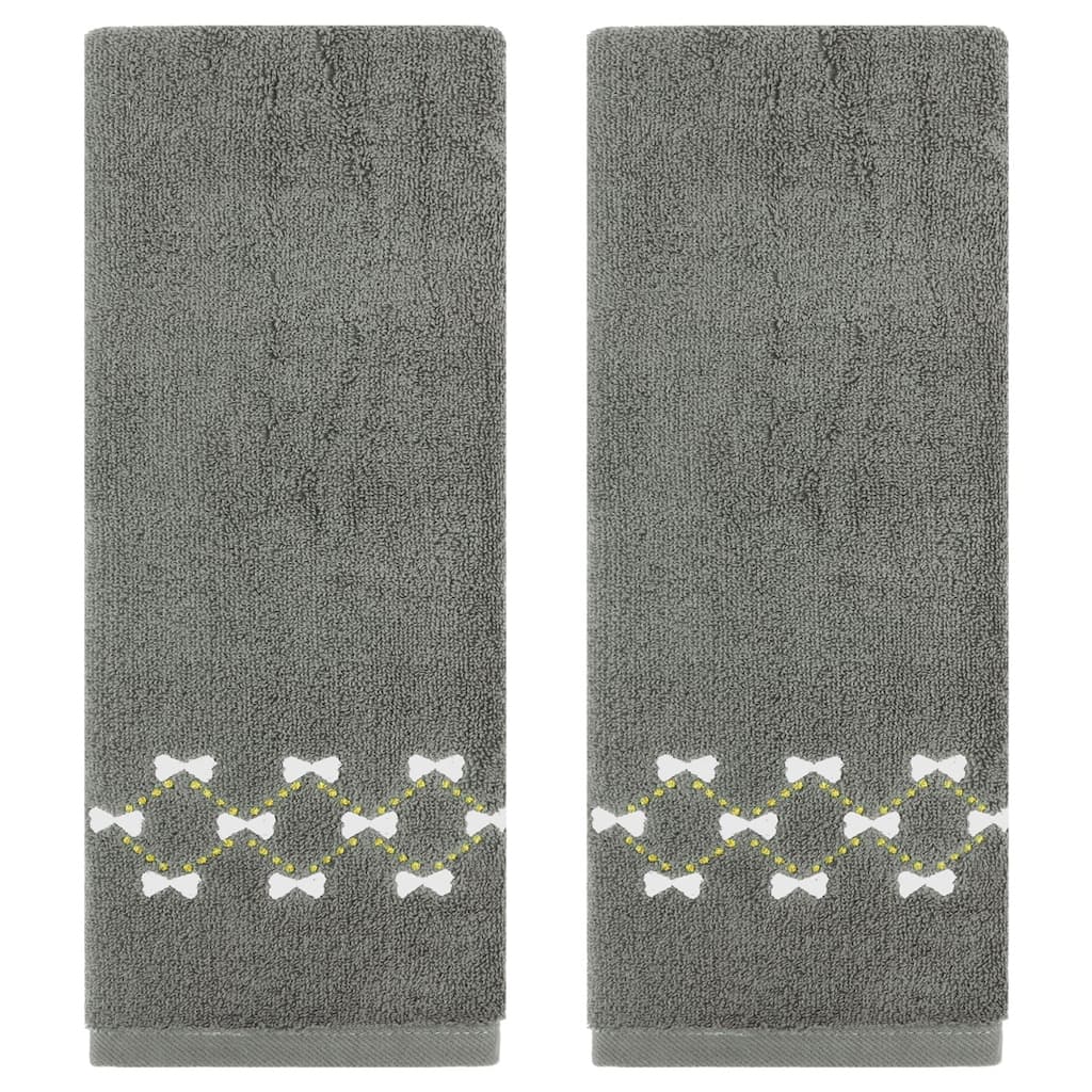 Hand Towels Embroidered Bow Pattern Decorative Towel Cotton Absorbent Soft Hand Towel Set for Bathroom