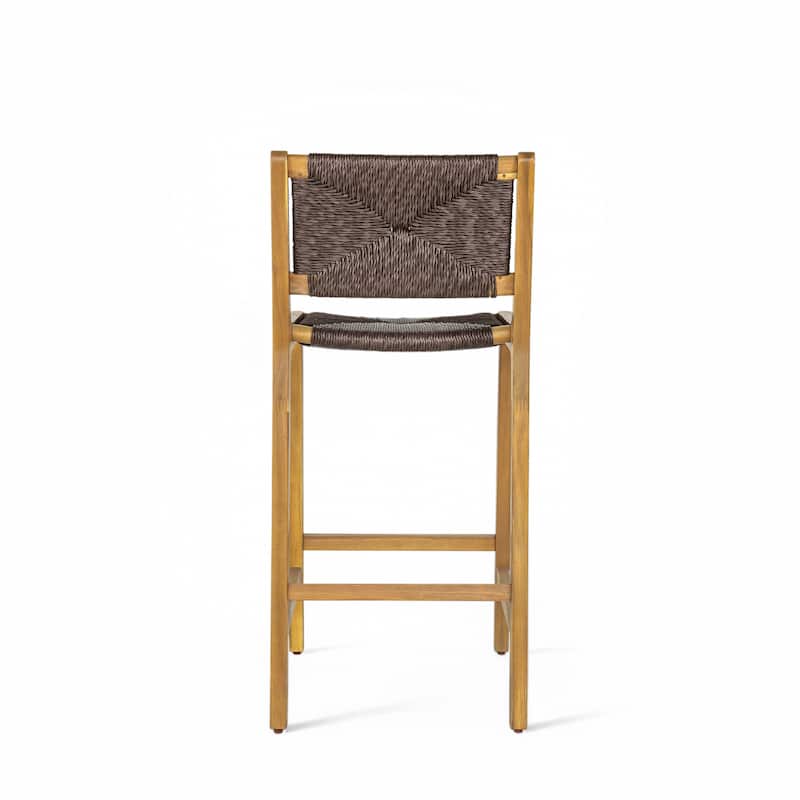 Christopher Knight Home- Branner Acacia Wood Outdoor Barstool Set
