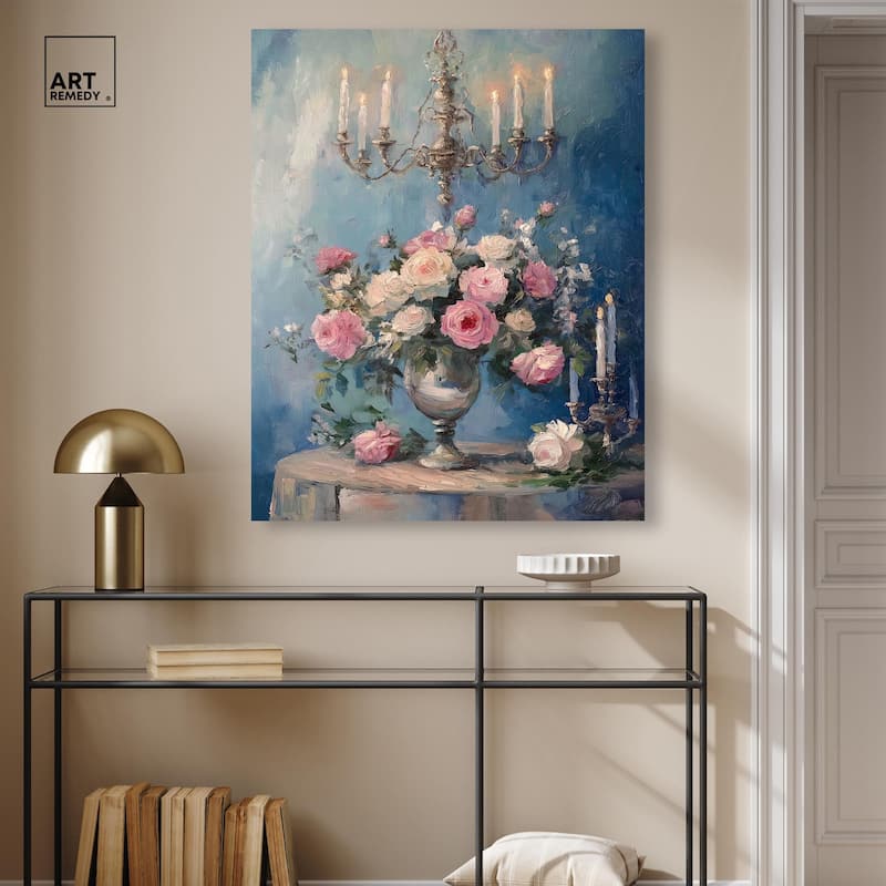Romantic Roses Canvas by Art Remedy, Gallery Wrapped