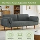 preview thumbnail 11 of 13, 73" W Upholstered Corduroy Convertible Sleeper Sofa Bed with Pillows