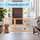 preview thumbnail 11 of 13, PETMAKER 3-Panel Foldable Pet Gate, Natural - N/A