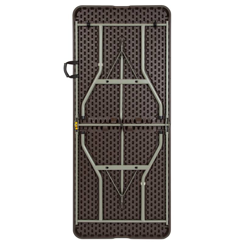 6-Foot Bi-Fold Rattan Plastic Folding Table with Handle - Event Table