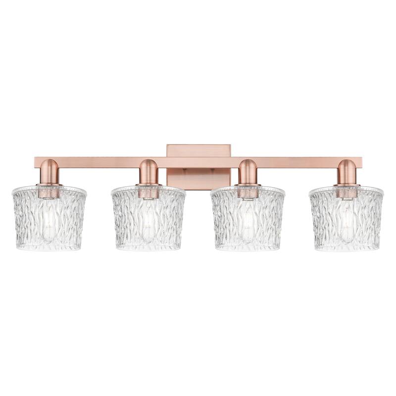 Innovations Lighting Endless Possibilities Arcadia - Niagara - 4 Light 34" Bath Vanity Light - Antique Copper