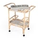preview thumbnail 13 of 33, Butler Selena Blue & White Rattan Bar Cart