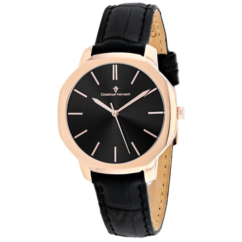 Christian Van Sant Women's Octave Slim Black Dial Watch - CV0504 - 6 (36)