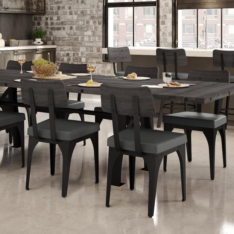 Amisco Sierra Extendable Table and Symmetry Chairs Dining Set