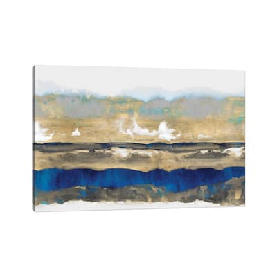 iCanvas "Strata In Blue & Gold" by Rachel Springer Canvas Print