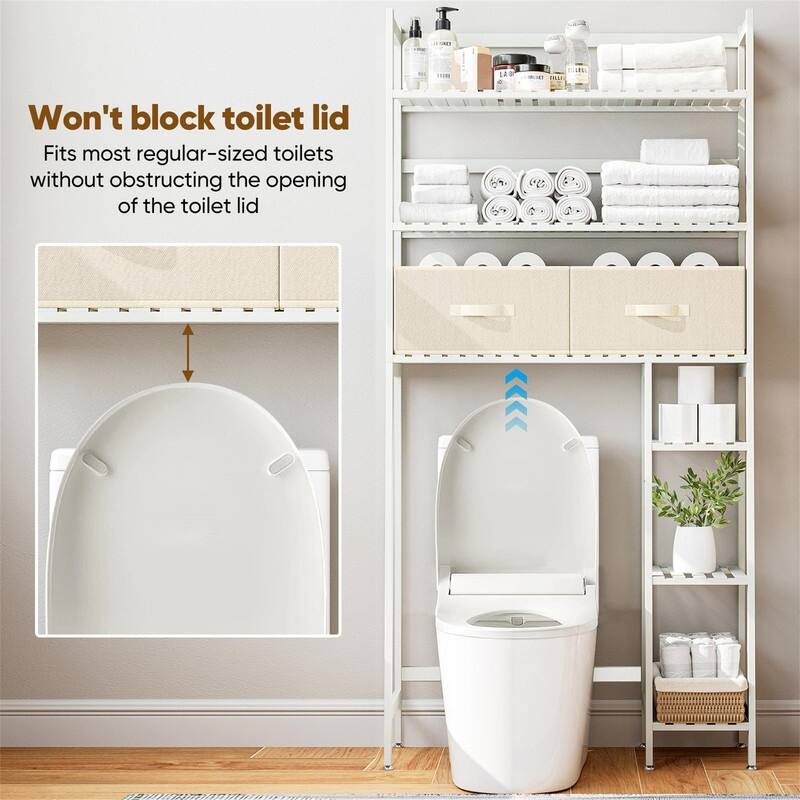 Over the Toilet Storage Cabinet - 11.81"D x 32.68"W x 67.72"H